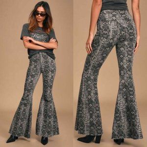 Free People Just Float on Snake Print Flares